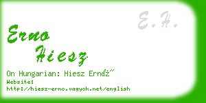 erno hiesz business card